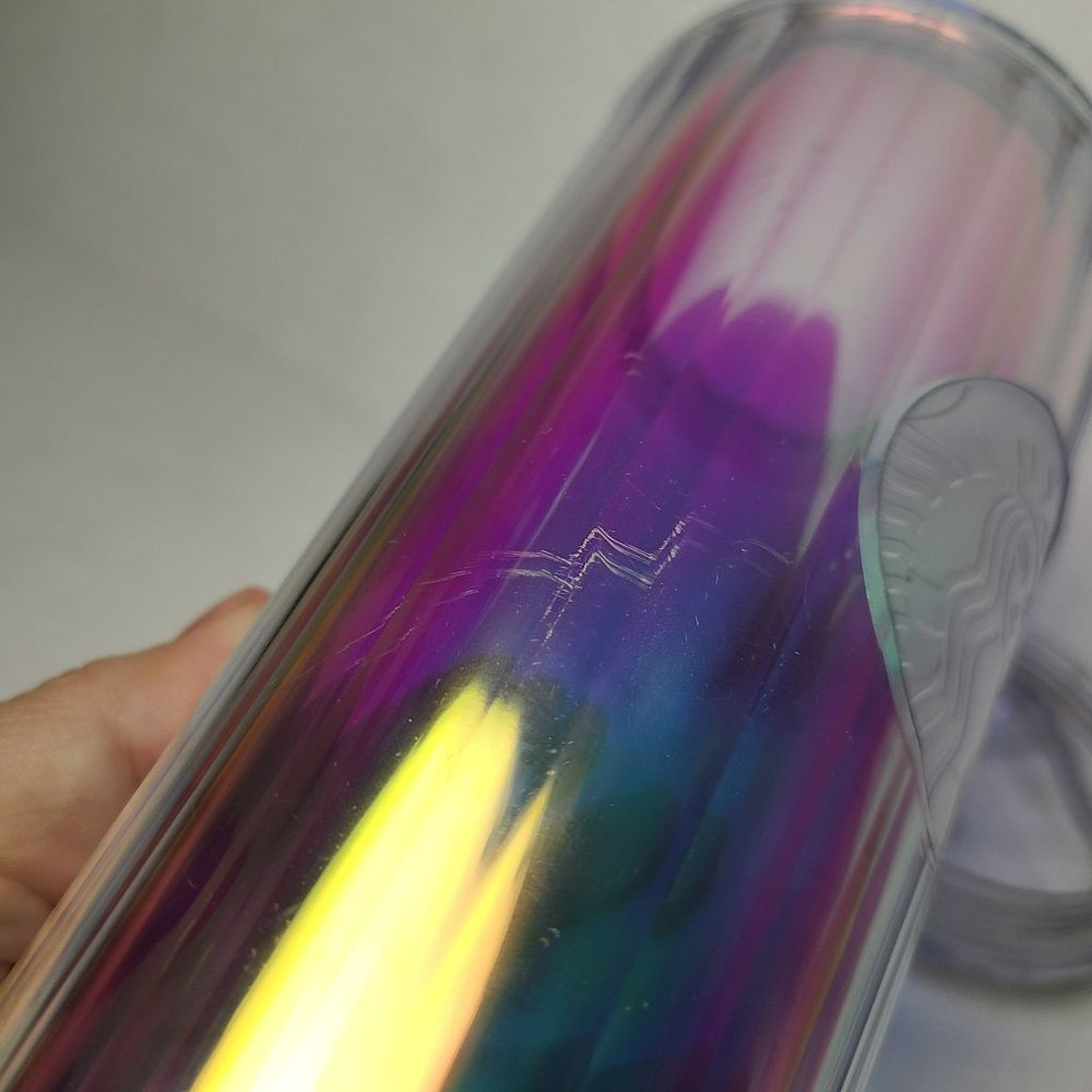 Starbucks Limited Edition Iridescent Diamond Rainbow Domed Tumbler Summer 2020 - Picture 10 of 10